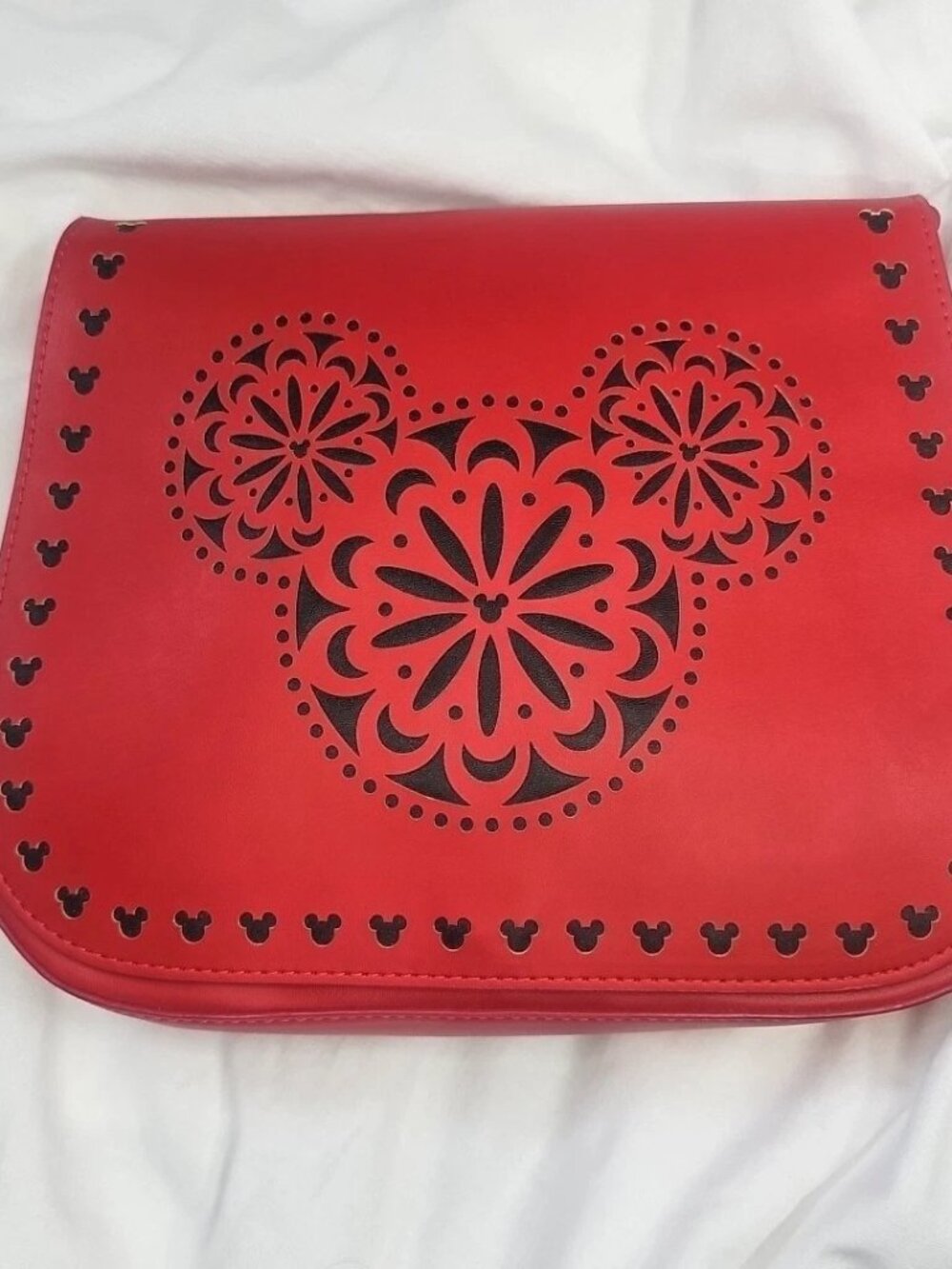 Disney Parks Mickey Mouse Icon Laser Cut Crossbody Bag By Vera Bradley